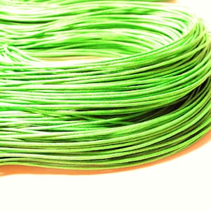 10m Cotton wax cord 1mm green