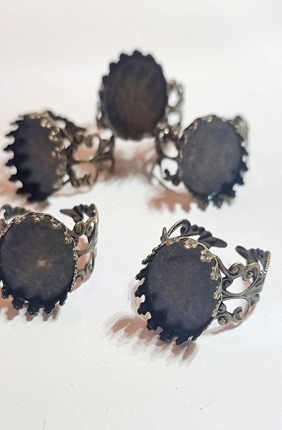 Pad Ring Base Pad Ring Base Ant. Bronze 18x13mm Base - Etsy