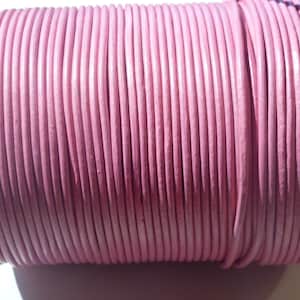 2m. Leathercord 2mm rose