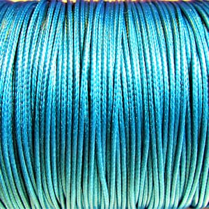 10m Polyester Cord 1mm teal