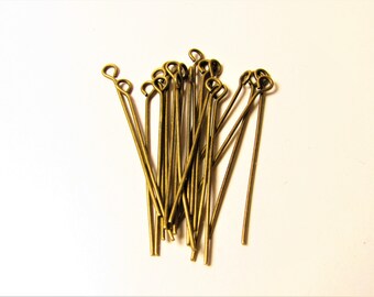 100 Eyepins ant. Bronze 3,5cm