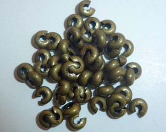 50 Crimp beads 3mm nickel free