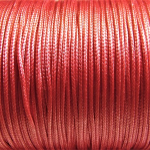 10m Polyester Cord 1mm indianred