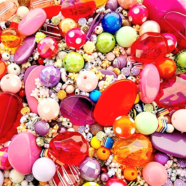 Acrylic beads mix 100g Rainbow