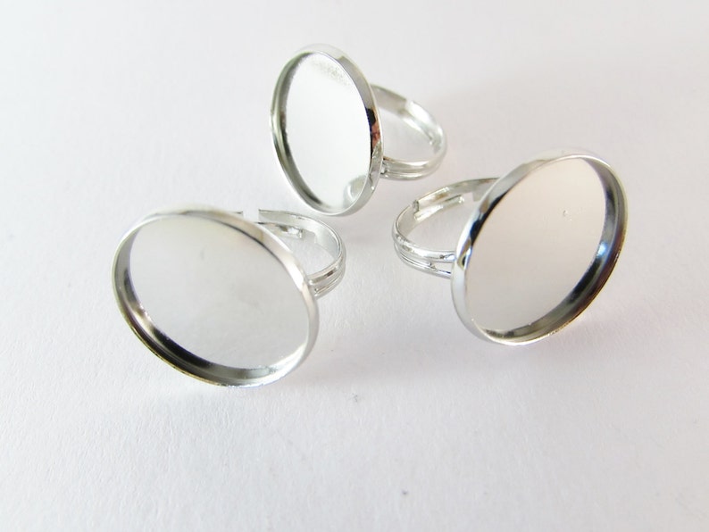 Ring setting adjustable 18mm tray image 1