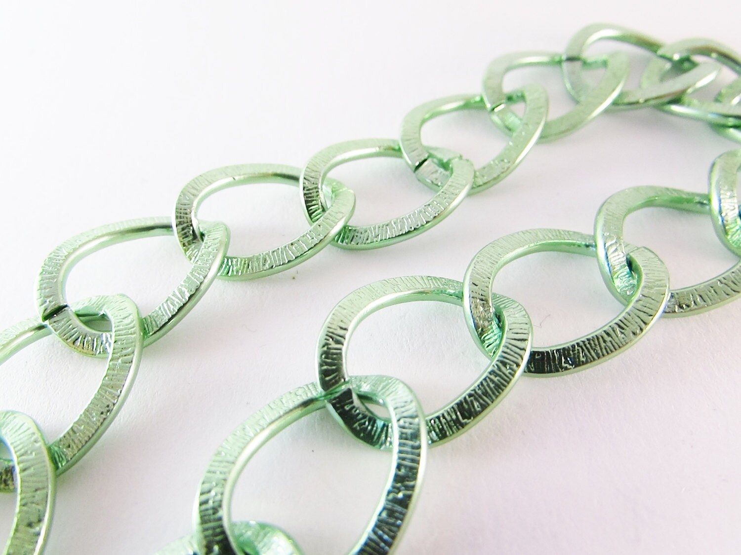 1m Aluminium Chain Green Color Etsy