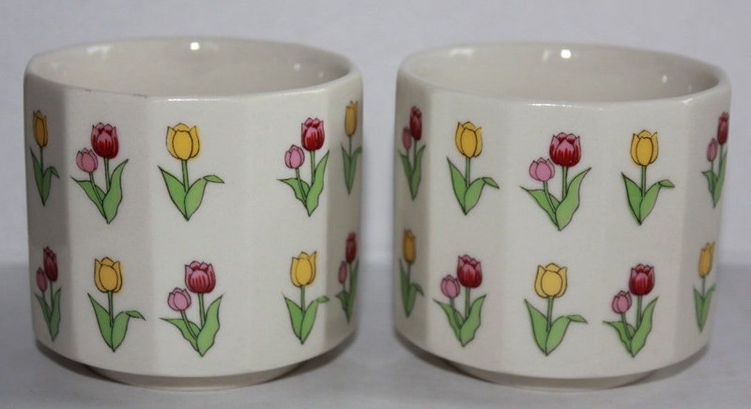 2 Otagiri Porcelain Tea Cups Mini Otagiri Sake or Juice Etsy
