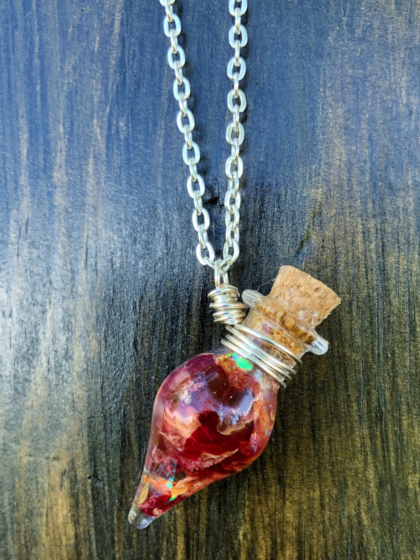 Potion Bottle Necklace Elixir Bottle Glass Bottle Necklace Etsy