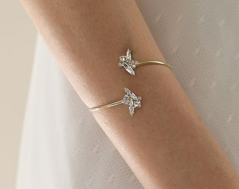 Bridal Bracelets , Rhinestones Bangle , Brides Jewelry, Wedding Crystal Bracelet, Bride Crystal Bracelet, Gold Arm Cuff