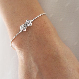 Delicate bridal Bracelet, Wedding Jewelry, Bride Bracelet,  Bridesl Bracelet, Silver bracelet, vintage wedding bracelet, vintage, wedding