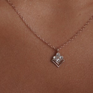 Rose Gold Vintage Halskette, Braut zierliche Halskette