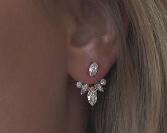 Ear Jacket, Gold Ear Jacket , CZ earjacket
