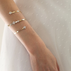 Wedding Bracelet, Arm Cuff Bracelet, Arm  Bracelet, Boho  Cuff Bracelet,  Gold Arm Bracelet, Bridal Bracelet, Body Jewelry, Prom Bracelet