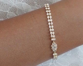 Bridal tennis bracelet, Gift for her, Wedding Bracelet