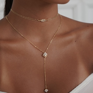 Collar especial Y, collar Lariat, REGALO PARA ELLA