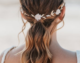 The MAISIE Handmade Gold Leaf Headband: Grecian Bridal Crown Hairband Hair Vine The MAISIE Handmade Gold Leaf Headband: Grecian Bridal Crown  main image 4