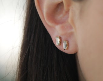 Gold tiny stud earrings