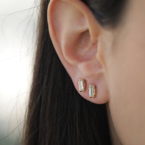 Gold tiny stud earrings