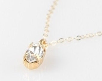 Marquise necklace ,  dainty necklace - Swarovski