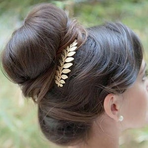 Gold leaf Hair Clip, Gold Leaf Hair Clip