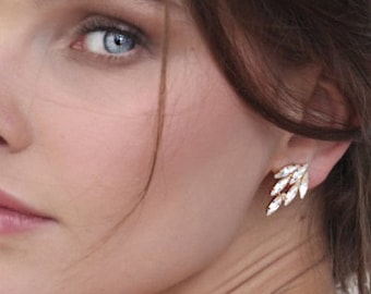 Modern Swarovski Crystal Stud Earrings