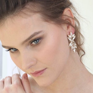 Statement Elegant Swarovski crystals earrings for wedding or gift for her