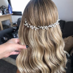 Gold Pearl & crystal Wedding Tiara