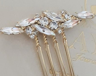 Bridal hair comb, crystal wedding hair piece