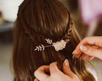 Bridal hair comb, Floral wedding hair piece