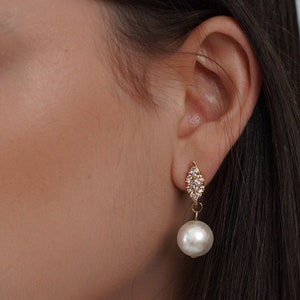 Pendientes colgantes de perlas múltiples de agua dulce, joyería de boda nupcial, regalo para ella