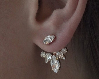 Ear Jacket, Gold Ear Jacket , CZ earjacket