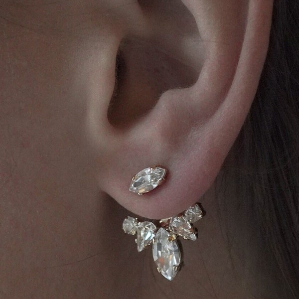 Ear Jacket, Gold Ear Jacket , CZ earjacket