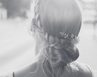 Bridal hair comb, Floral wedding hair piece