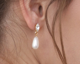 Drop Pearl Earrings, Bridal earrings, Wedding earrings