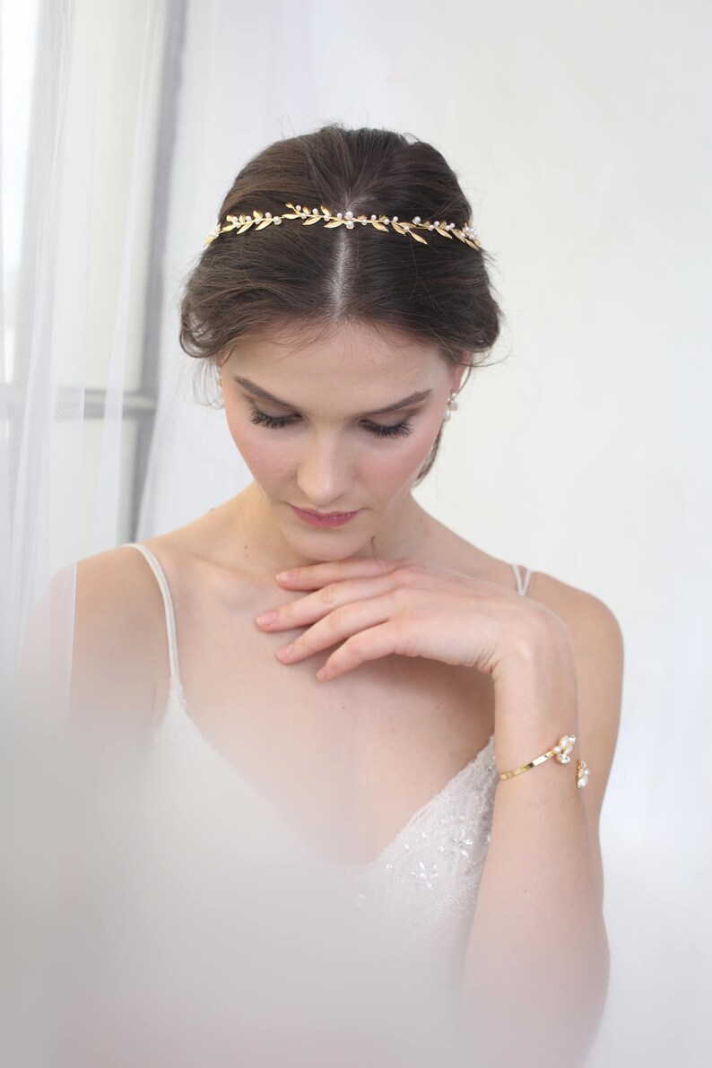 Bridal Hair Accessories Brides Headpieces Gentle Gold Etsy