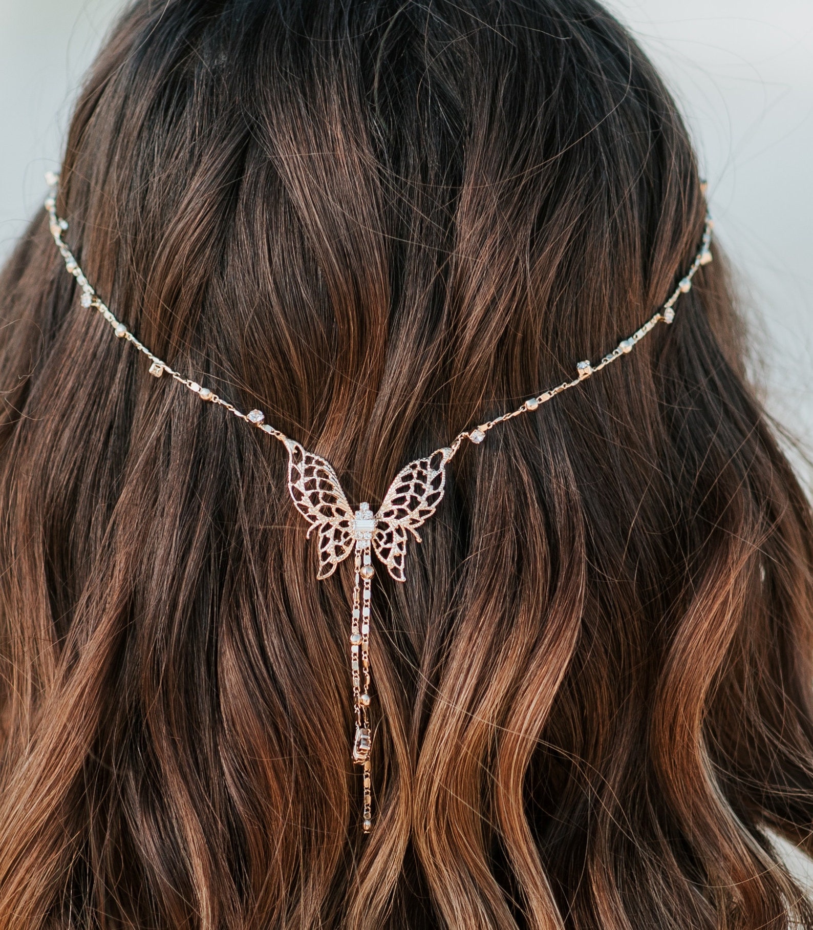 bridal chain headpiece