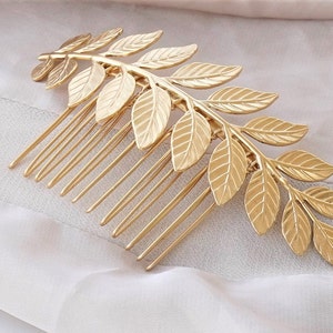 Leaf Hair Comb , Gold Leaf Hair Comb