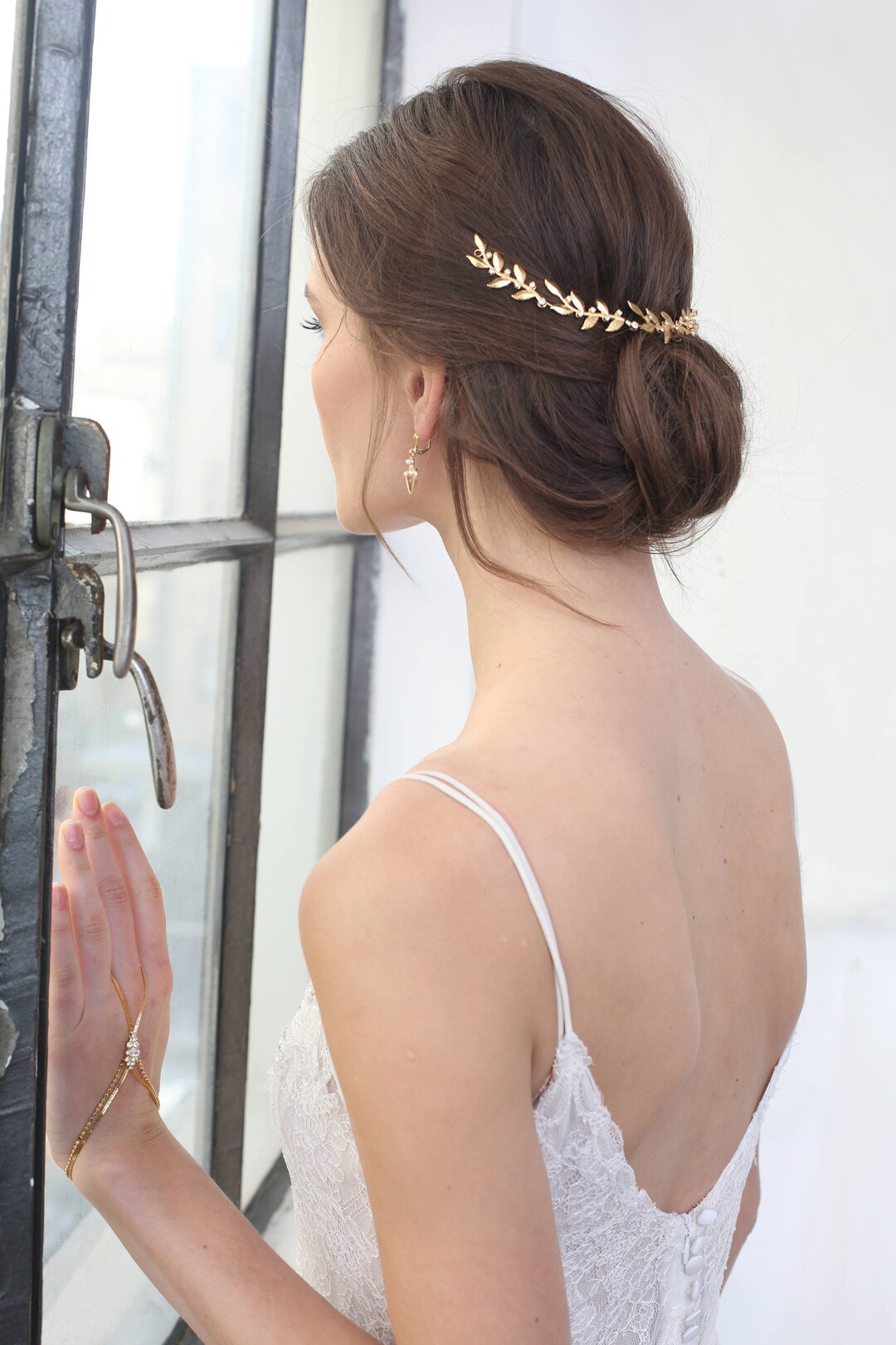 golden leaf headpiece