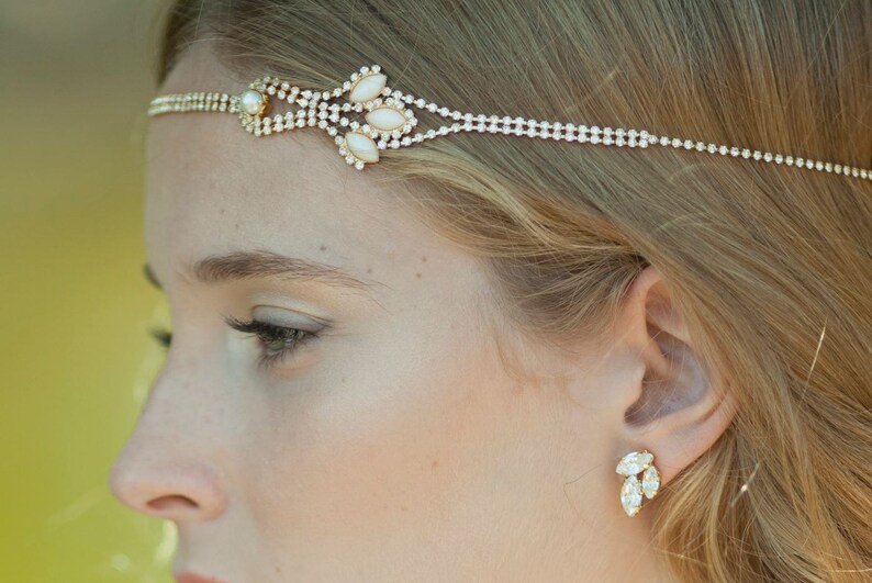 Boho Bridal Headband Bridal Hairband Bohemian Bridal Etsy