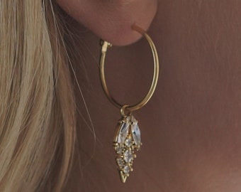 Bridal hoop earrings