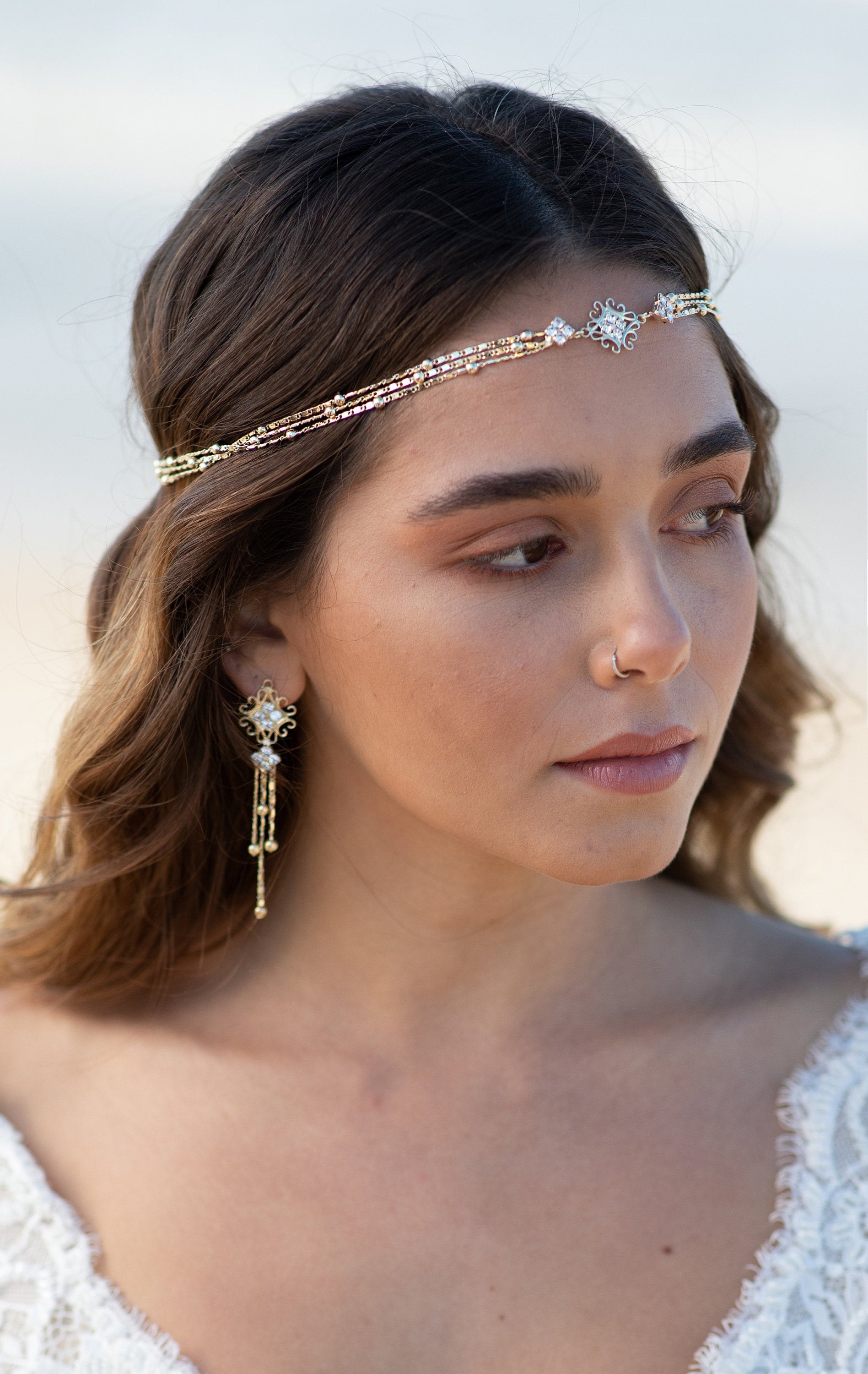 Bridal hair chain discount