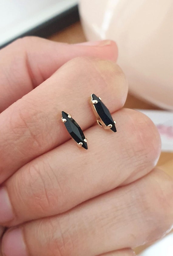 Etsy black shop stud earrings