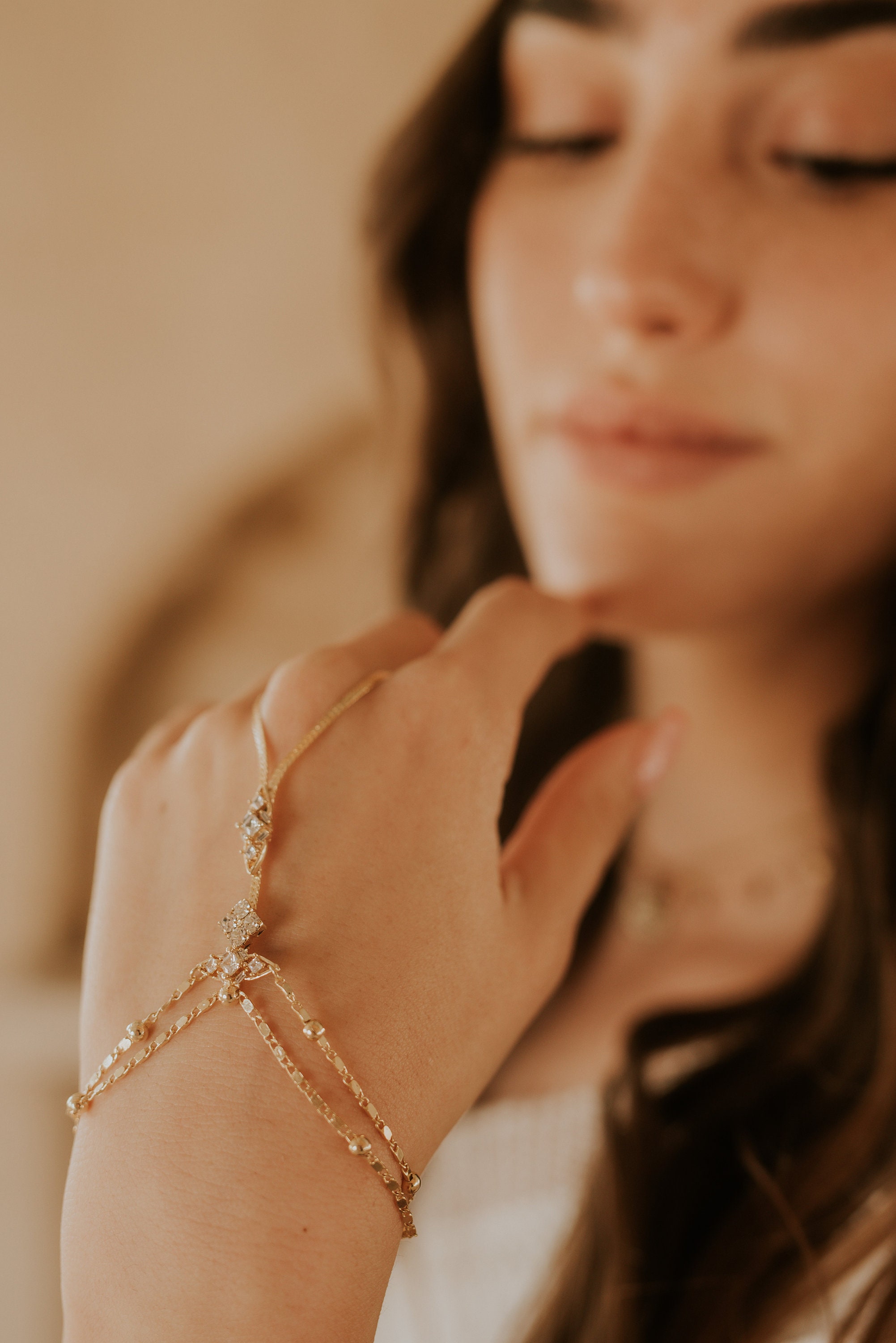 LAMANSH® Floral 🌺 Bracelet Attached with Ring Set for Engagement / for –  Lamansh