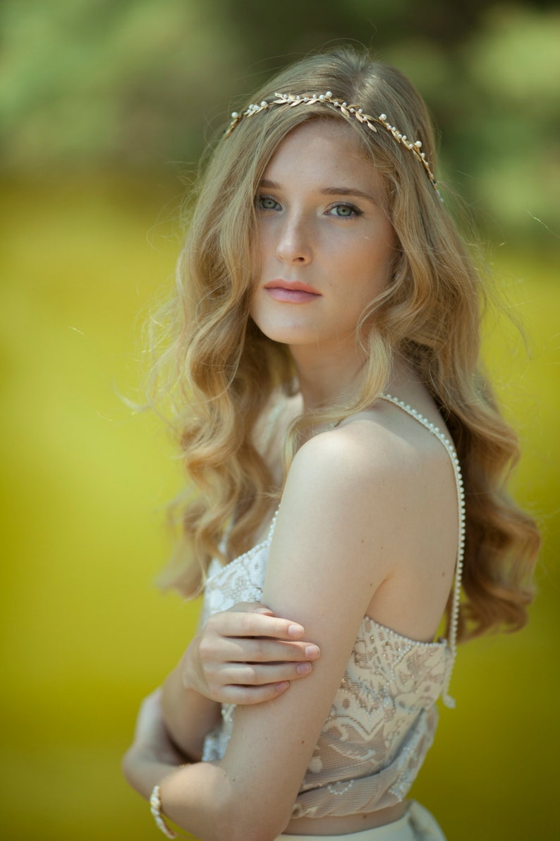 Bridal Hair Accessories Brides Headpieces Gentle Gold Etsy