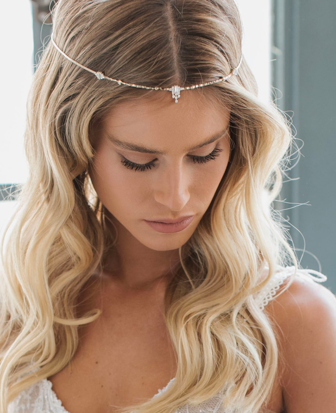 bridal forehead headpiece