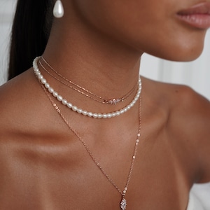 Freshwater Pearl Choker Necklace ,Dainty Pearl Necklace,  , Gift For Her