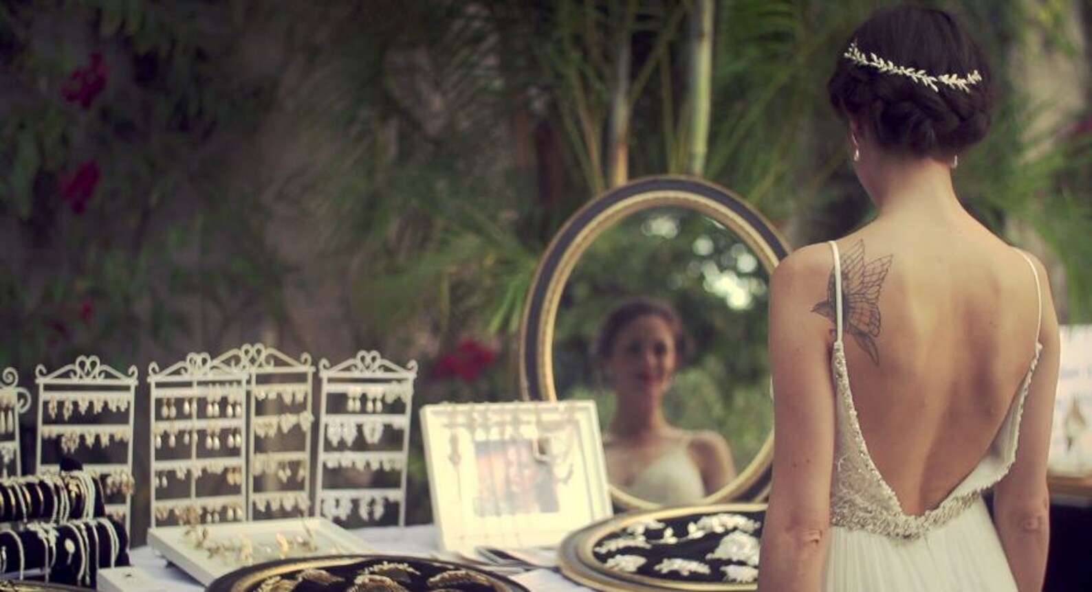 bridal leaf headpiece