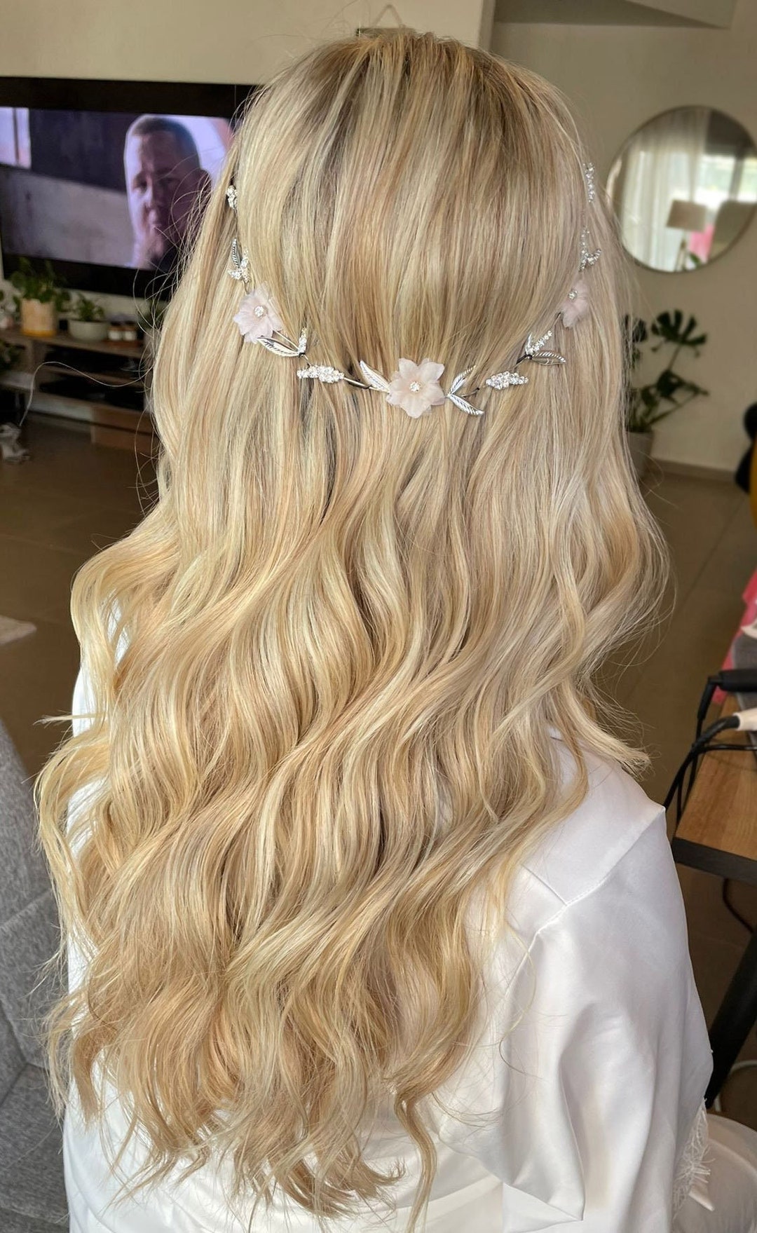 Bridal Headpiece Wedding Tiara Gentle Gold Wreath Silver Crown