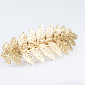 Gold leaf Hair Clip, French Clip
