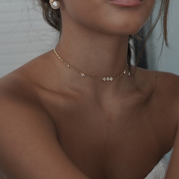 Braut Choker Halskette, Geschenk für sie